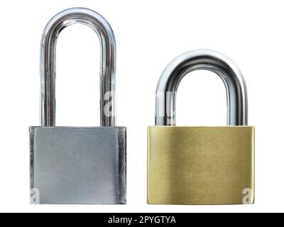 Locked Padlock on the white background Stock Photo