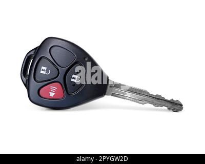 Remote car key isolated on white background Stock Photo