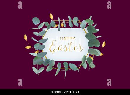 Happy easter greeting card Stock Photo