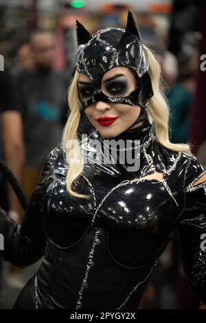 Women Wearing Catwoman Costumes Editorial Stock Photo - Stock Image