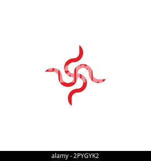 Letter S fire, unique geometric symbol simple logo vector Stock Vector
