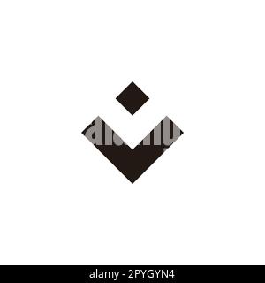 Letter V and o square geometric symbol simple logo vector Stock Vector