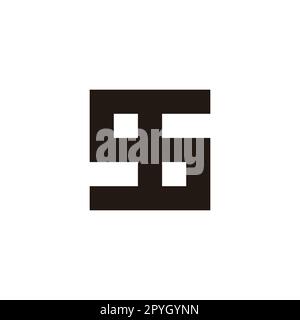 Letter S number 6, square geometric symbol simple logo vector Stock Vector