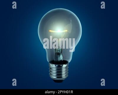 light bulb on blue background Stock Photo
