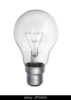 lighted bulb isolated on white background Stock Photo