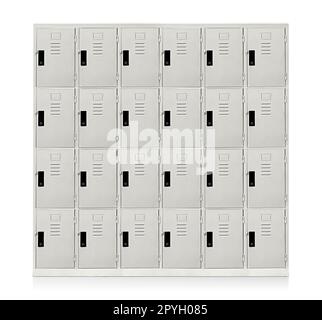 close up on lockers in gym. isolated on white background Stock Photo