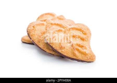 Tasty cookies. Sweet biscuits isolated on white background. Stock Photo