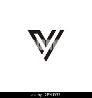 Letter Ny line geometric symbol simple logo vector Stock Vector