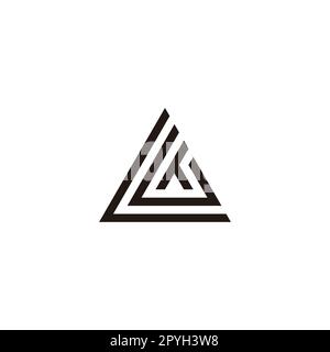 Letter L, G and h triangle geometric symbol simple logo vector Stock Vector