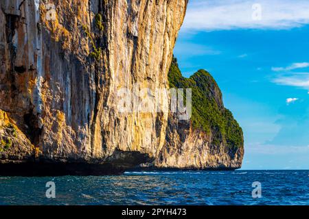 Beautiful tropical limestone islands on Koh Phi Phi Leh Thailand. Stock Photo