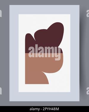 Abstract shapes scandinavian wall art print Stock Photo