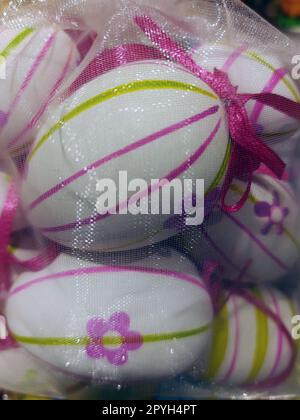Easter eggs close up Stock Photo