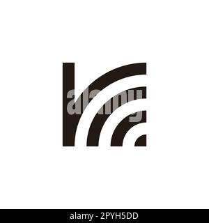 Letter N signal, lines geometric symbol simple logo vector Stock Vector ...