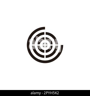 Letter G target geometric symbol simple logo vector Stock Vector