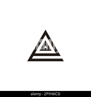Letter o in e, triangle geometric symbol simple logo vector Stock Vector