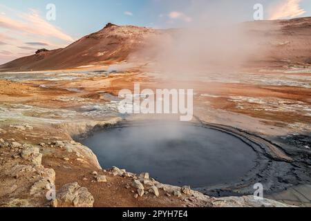 Hverir geothermal area in Iceland Stock Photo