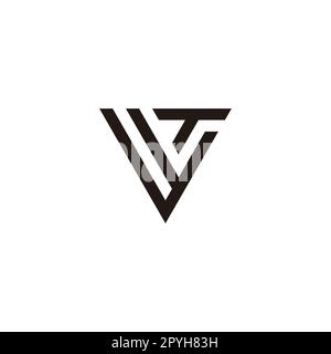 Letter y and T triangle geometric symbol simple logo vector Stock Vector