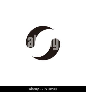 Letter S splash, rounded geometric symbol simple logo vector Stock Vector
