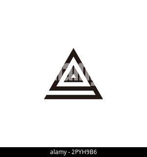Letter o and g triangle geometric symbol simple logo vector Stock Vector