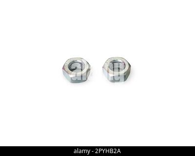Metal nut isolated on white background Stock Photo
