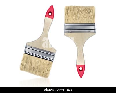Paint brush isolated on white background Stock Photo