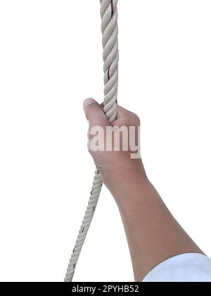 Rope isolated on white background Stock Photo