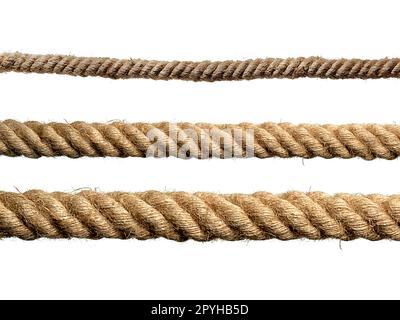 rope isolated on white background closeup Stock Photo