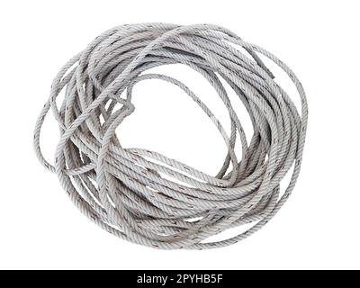 Rope isolated on white background Stock Photo