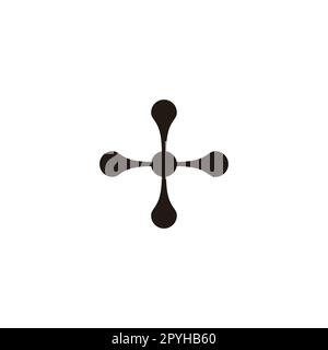 Plus, splash geometric symbol simple logo vector Stock Vector