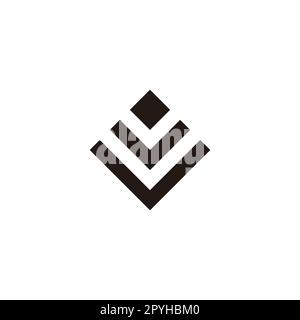 Letter vV pointer geometric symbol simple logo vector Stock Vector