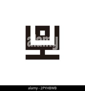 Letter Y and o square geometric symbol simple logo vector Stock Vector