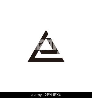 Letter LE EL L E triangle geometric symbol simple logo vector Stock Vector