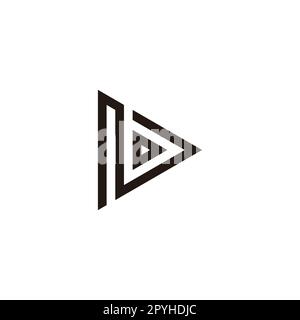 Letter N and o triangle, arrow geometric symbol simple logo vector Stock Vector