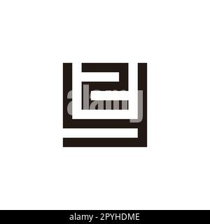 Letter y number 2 square geometric symbol simple logo vector Stock Vector