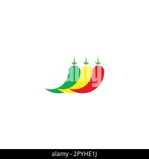 Letter m chili, geometric symbol simple logo vector Stock Vector