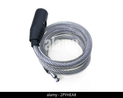 Bicycle lock isolated on white Stock Photo