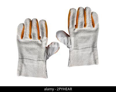 Construction gloves isolated on white background Stock Photo