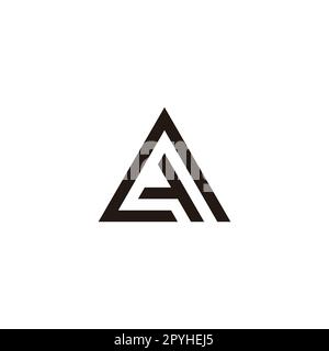 Letter AA triangle geometric symbol simple logo vector Stock Vector