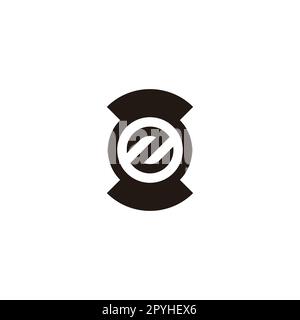 Letter Z hourglass, circle geometric symbol simple logo vector Stock Vector