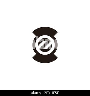 Letter Z hourglass, circle geometric symbol simple logo vector Stock Vector