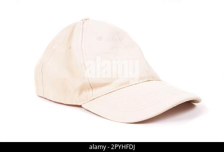 Yellow cap isolated on the white Stock Photo