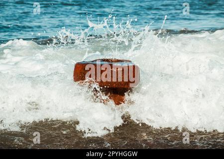 Anchor old details in the Black sea Stock Photo