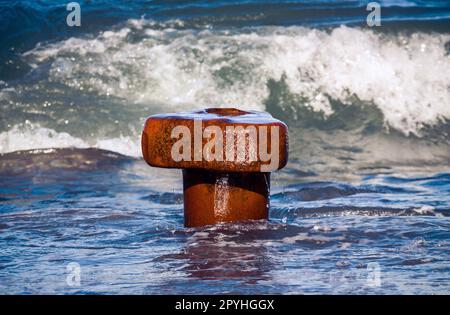 Anchor old details in the Black sea Stock Photo