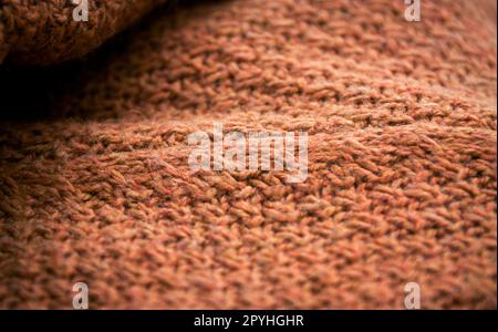 Beautiful abstract brown knitted  details Stock Photo