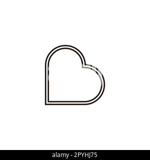 Letter B line, double geometric symbol simple logo vector Stock Vector