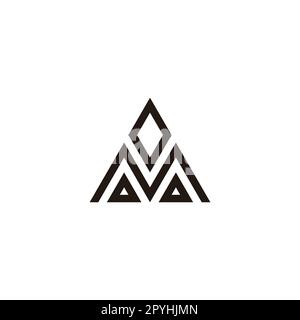 Letter M and o, triangle geometric symbol simple logo vector Stock Vector