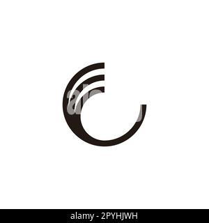 Letter GE circle geometric symbol simple logo vector Stock Vector