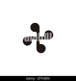 Fan, rounded, geometric symbol simple logo vector Stock Vector
