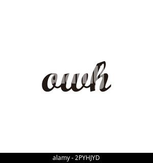 Letter owh connect geometric symbol simple logo vector Stock Vector