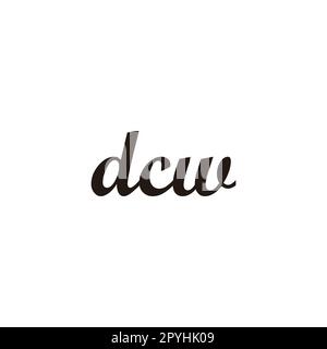 Letter dcw connect geometric symbol simple logo vector Stock Vector